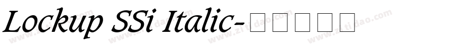 Lockup SSi Italic字体转换